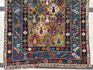 Unusual Yellow Ground Shirvan Karagashli Rug Circa 1830 Size: 95x148 cm
Please contact directly. Halilaydinrugs@gmail.com                   