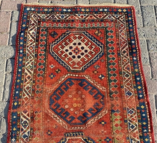 Kazak rug circa 1880 size:90x185cm                            
