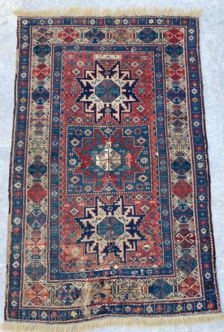 Shirvan Lezgi Rug it has dated 1865 Size: 95x150 cm                       