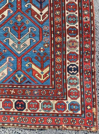Kazak Rug Circa 1880 Size: 120x225 Cm                          