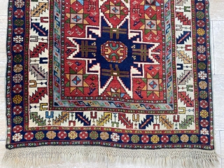 19th Century Lezgi Rug Size: 107x178 cm                          