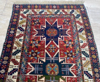 19th Century Lezgi Rug Size: 107x178 cm                          