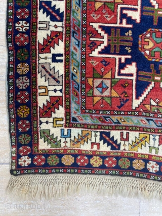 19th Century Lezgi Rug Size: 107x178 cm                          