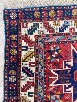 19th Century Lezgi Rug Size: 107x178 cm                          