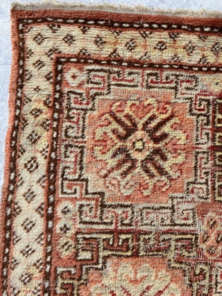 Middle of the 19th Century Khotan Rug in original condition. Size: 75x100 cm                    