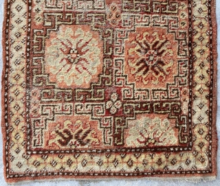 Middle of the 19th Century Khotan Rug in original condition. Size: 75x100 cm                    