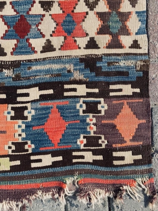 19th Century Sivrihisar Kilim Size: 75x300 cm                          