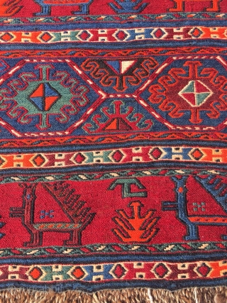 A pair of SUMAKH bag faces   size 50x53 cm each. Some synthetic color.                  