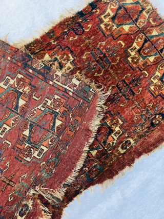 19th century 12 Gul Turkmen Tekke Torba,fragment
Please Contact this email for more information. 
hamidparsacarpet@yahoo.com                   
