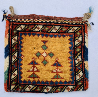 beautiful double face Afshar chanteh circa 1900 all good natural colors and  perfect condition,size 24x22cm                 