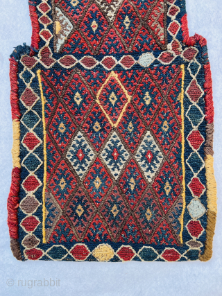 Kurdish Jaf saltbag,1880 circa,size 60x37cm
Please Contact this email for more information. 
hamidparsacarpet@yahoo.com                     