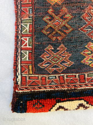 Wonderful Varamin somac bag circa 1880 all good natural colors With a knotted part in the center stunning red color…beautiful kilim In the back and perfect condition size 48x38 Cm
Please Contact this  ...