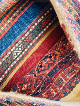Beautiful Complete Kurdi somac  khorjin Qazvin area circa 1880 in perfect condition size115x53cm
Please Contact this email for more information. 
hamidparsacarpet@yahoo.com            