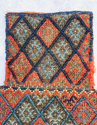 Kurdish saltBag circa 1880 all good natural colors and very good condation size60x35Cm
Please Contact this email for more information.
hamidparsacarpet@yahoo.com              