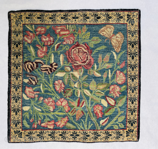Rare Antique Esfahan small rug circa 1870,very good condition size 60x60cm Fine texture Please Contact this email for more information.
hamidparsacarpet@yahoo.com             