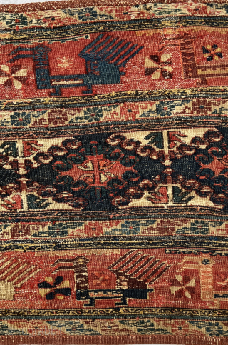  Shahsavan sumack mafrash main panel, also called The Peacock panel. Cm 46x107 ca 2nd half of the 19th century. Please Contact this email for more information.
hamidparsacarpet@yahoo.com      
