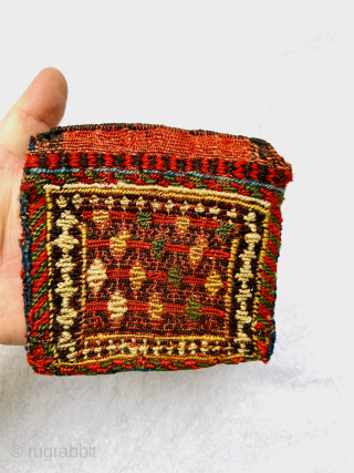 rare Qashqai miniature bag, circa 1880 — all natural dyes with a very attractive weaving technique.Please Contact this email for more information.
hamidparsacarpet@yahoo.com           