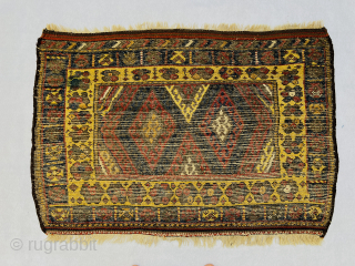 Large antique Jaf bagface 1880 circa all good colors and good condition. size 102x70cm Please Contact this email for more information.
hamidparsacarpet@yahoo.com            