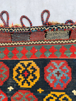 Large varamin kilim bag.circa 1880 all fantastic natural colors and good condation wool on wool size 80x75cm Please Contact this email for more information hamidparsacarpet@yahoo.com        