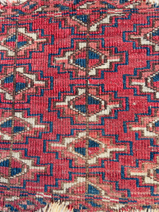 rare antique Turkmen kizil ayak mafrash/kap fragment from the mid 19c size 72x25 cm Please Contact this email for more information.
hamidparsacarpet@yahoo.com            