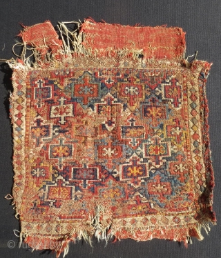 Shahsevan sumak bagface fragment. Circa 1870                           