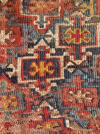 Shahsevan sumak bagface fragment. Circa 1870                           