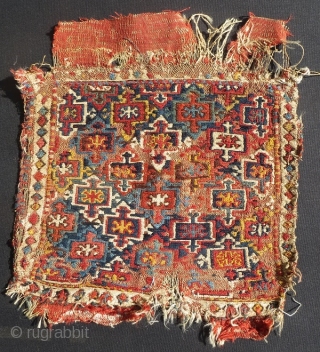 Shahsevan sumak bagface fragment. Circa 1870                           