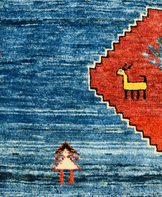 Beautiful Old Lori Gabbeh rug size 195x115cm (approximately 77x45 inches). Please contact this email for more information: hamidparsacarpet@yahoo.com               