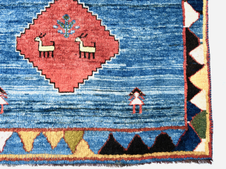 Beautiful Old Lori Gabbeh rug size 195x115cm (approximately 77x45 inches). Please contact this email for more information: hamidparsacarpet@yahoo.com               