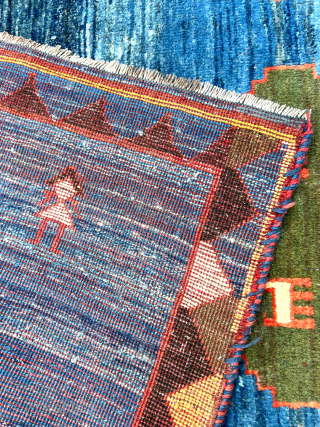 Beautiful Old Lori Gabbeh rug size 195x115cm (approximately 77x45 inches). Please contact this email for more information: hamidparsacarpet@yahoo.com               