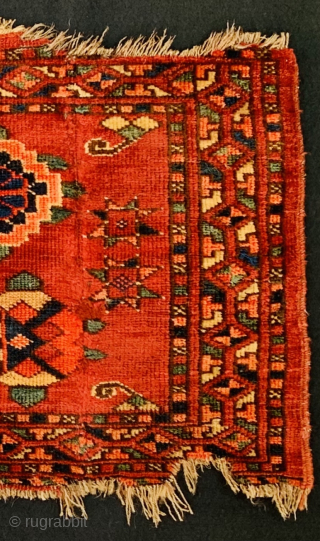 Turkmen Beshir Mina Khani torba 1870 circa, none cut but you see the fold lines so in as found condition Available as is.size142x45cm          
