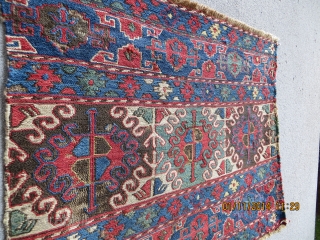 Shahsevan sumak mafrash panel-1880, all fantastic natural dyes,size 46x57cm                        