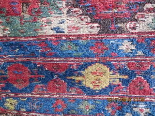 Shahsevan sumak mafrash panel-1880, all fantastic natural dyes,size 46x57cm                        