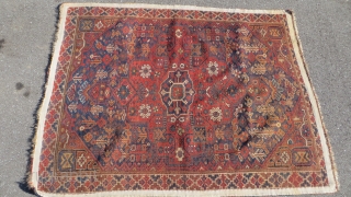 Shiraz  circa 1900,size 150x112cm without any ripers all natural color.
                      