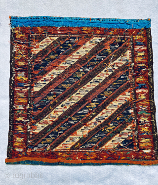 Very fine Moghan savalan shahsevan soumac bagface circa 1870,all good natural dyes and in very good condition,size 55x55cm               
