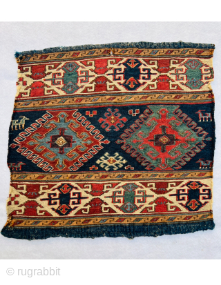 Very fine Shahsevan Moghan savalan Mafrash panel circa 1870 all good colors size 55x45cm.                   