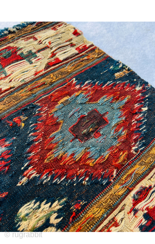Very fine Shahsevan Moghan savalan Mafrash panel circa 1870 all good colors size 55x45cm.                   