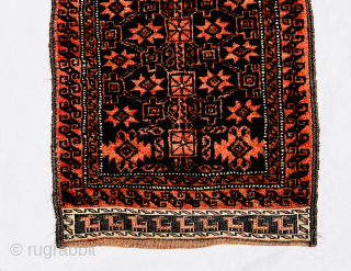 amazing Baluch balisht circa 1880 Beautiful animals embroidered on both ends With sumac technique and With four main colors Dark brown red-red Fawn in the narrow border and in the center of  ...