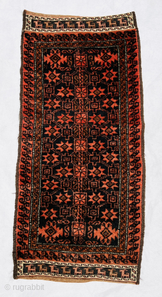 amazing Baluch balisht circa 1880 Beautiful animals embroidered on both ends With sumac technique and With four main colors Dark brown red-red Fawn in the narrow border and in the center of  ...