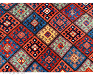 colorful Large antique Jaf bagface circa 1880 all good natural colors and good condition,size 112x66cm
Please Contact this email for more information. 
hamidparsacarpet@yahoo.com           