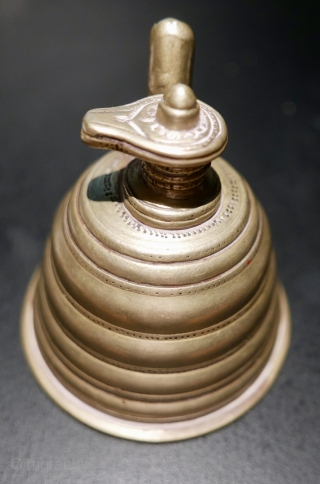  Hindu Shivalingam;  19th c;  very unusual and rare combination of a Shivalingam and what may have been originally intended as a bell but missing the 'clapper';  acquired in  ...