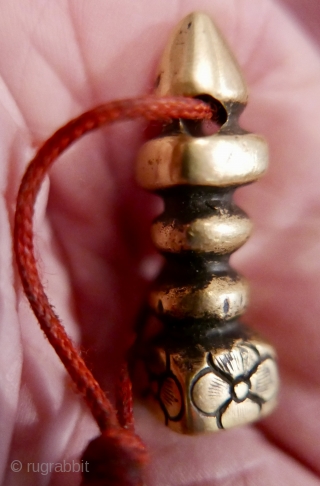 19th c. Tibetan Seal of a rare design...rather stupa-like.  Obtained from a private collector north of Leh,  Ladakh.  2 3/8"H

SOLD          