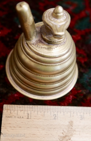  Hindu Shivalingam;  19th c;  very unusual and rare combination of a Shivalingam and what may have been originally intended as a bell but missing the 'clapper';  acquired in  ...