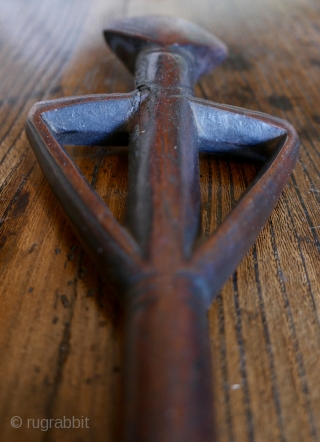 Antique wooden whistle;  Mossi tribe;  Burkina Faso,  W Africa;  19th c;  11 1/2"H   Minimalist beauty.           