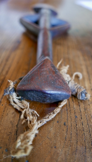 Antique wooden whistle;  Mossi tribe;  Burkina Faso,  W Africa;  19th c;  11 1/2"H   Minimalist beauty.           