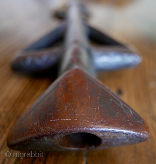 Antique wooden whistle;  Mossi tribe;  Burkina Faso,  W Africa;  19th c;  11 1/2"H   Minimalist beauty.           