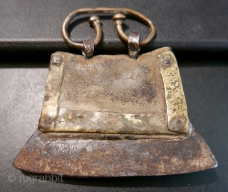 Antique Tibetan Leather Flint Case and Fire Striker.  18th - 19th c.  Beautiful and primitive.   The leather is stiff with age and has a wonderful patina.  And  ...