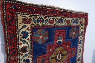 Heriz Kurd Bagface,  circa 1910-20,  excellent condition,  organic dyes,  21"x21".                   