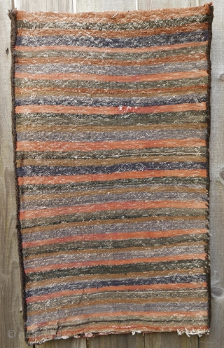 Baluch 'balisht'(complete);  circa 1900;  lustrous wool;  unusual border;  warm,   natural colors;  excellent condition,  and clean. SOLD         