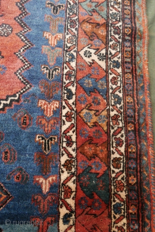 Very fine tribal/village Afshar rug,  circa 1900;  SE Persia;  incredibly supple handle(could be used as a blanket);  warm,  natural  colors;  very good condition;  selvages  ...